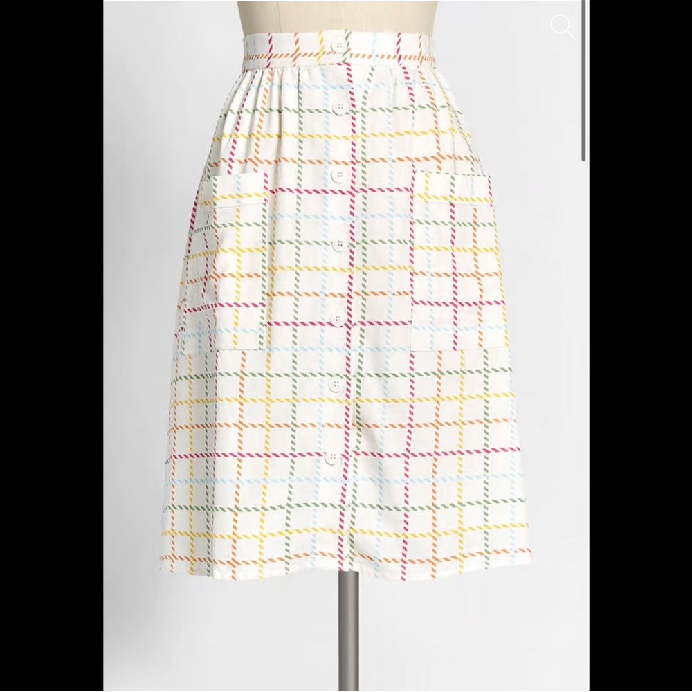 ModCloth Pastel Button Down Skirt